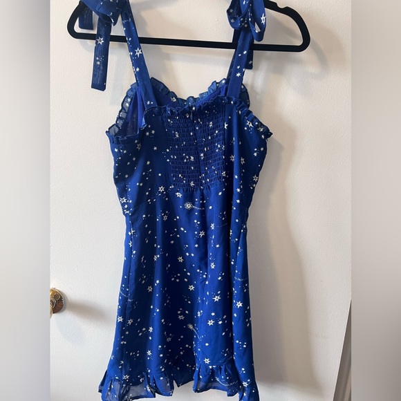 Starry Blue Tie Dress - Picture 2 of 2